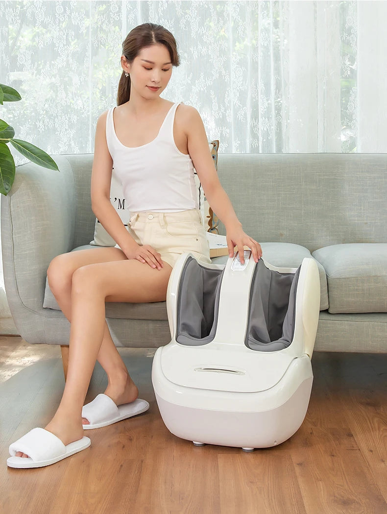 MARESE Electric Calf and Foot Massage Machine Vibration Shiatsu Air Compression Heat Rolling Kneading Leg Beauty Massager K16