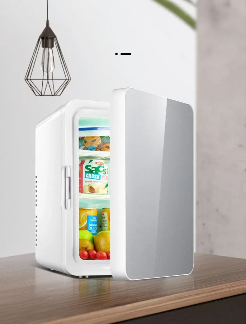 12L Portable Mini Refrigerator Student Dormitory Heating And Cooling Cosmetics Car Home Dual-Use Refrigeration And Preservation