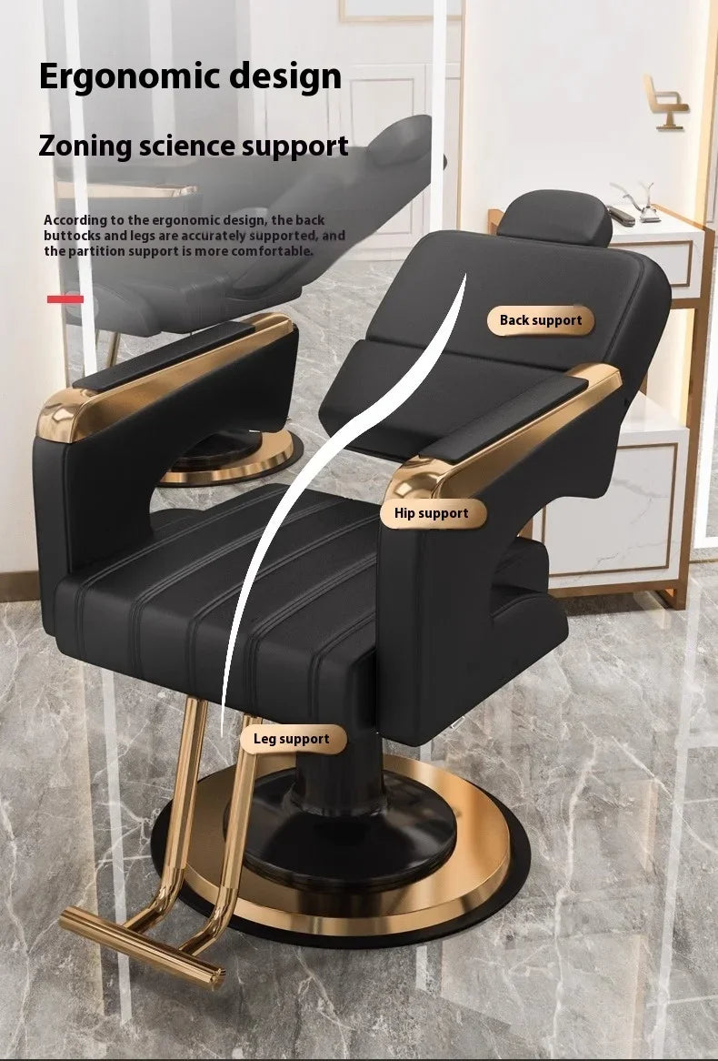 Barber Shop Barber Chair, 360° Rotatable, Hydraulic Lift Chairs, New Design, Customizable Hair Salon Store Furniture Wholesale