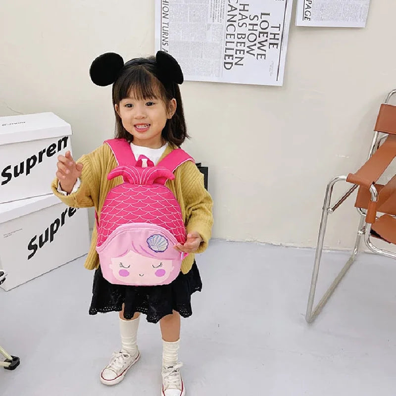 Kindergarten Sequin Princess Toddler Backpack Cartoon Fishtail Backpacks for Kids Cute Mermaid Children'S School Bag Purse Girls