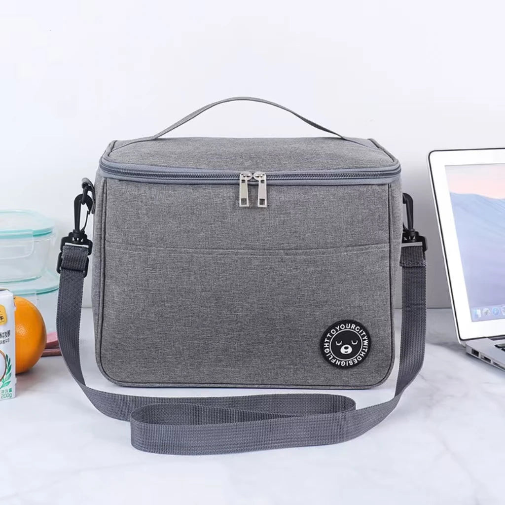 2024 New Portable Lunch Bag Food Thermal Box Waterproof Office Cooler Lunchbox With Shoulder Strap Insulated Case