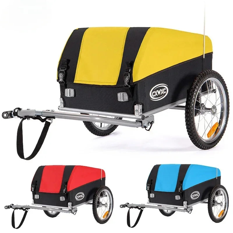 Pet Carrier Bicycle Trailer Outdoor Camping Foldable Load Pull Pet Trailer Hanging Small Pull Truck After Riding Travel Stroller