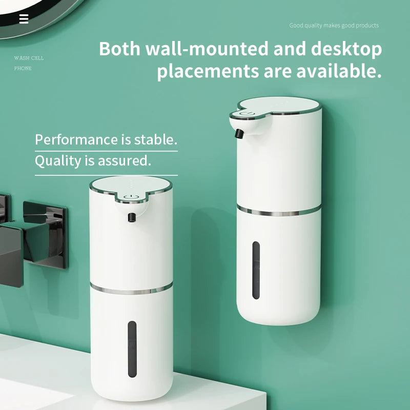 New Wall Mounted Automatic Soap Dispenser Foam Smart Hand Washing Machine 500ml Liquid Rechargeable Bathroom Induction Sensor