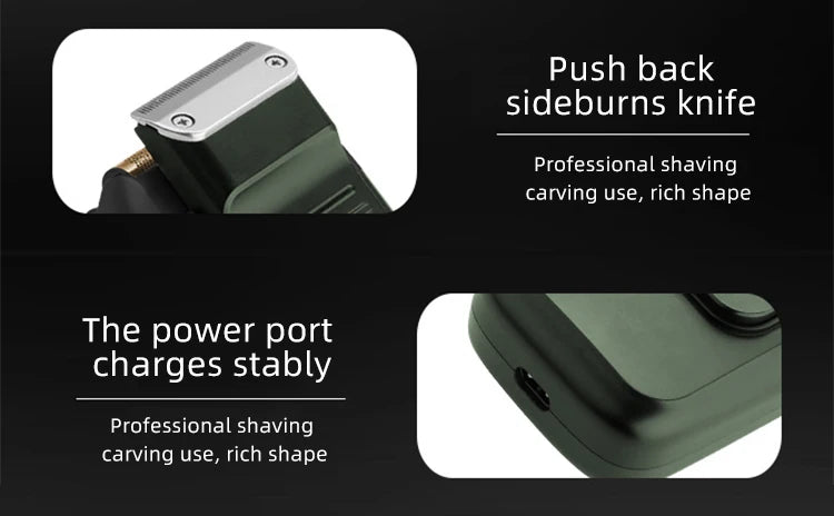 Kemei 2 in 1 Rechargeable Electric Shaver LCD Display Portable Cordless Men Reciprocating Razor Beard Trimmer