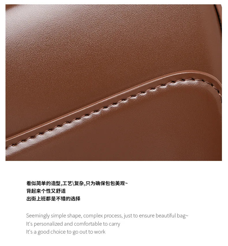 Women's High-End Leather Baguette Armpit Bag Versatile Single Shoulder Crossbody Bag Fashion Accessory for 2025