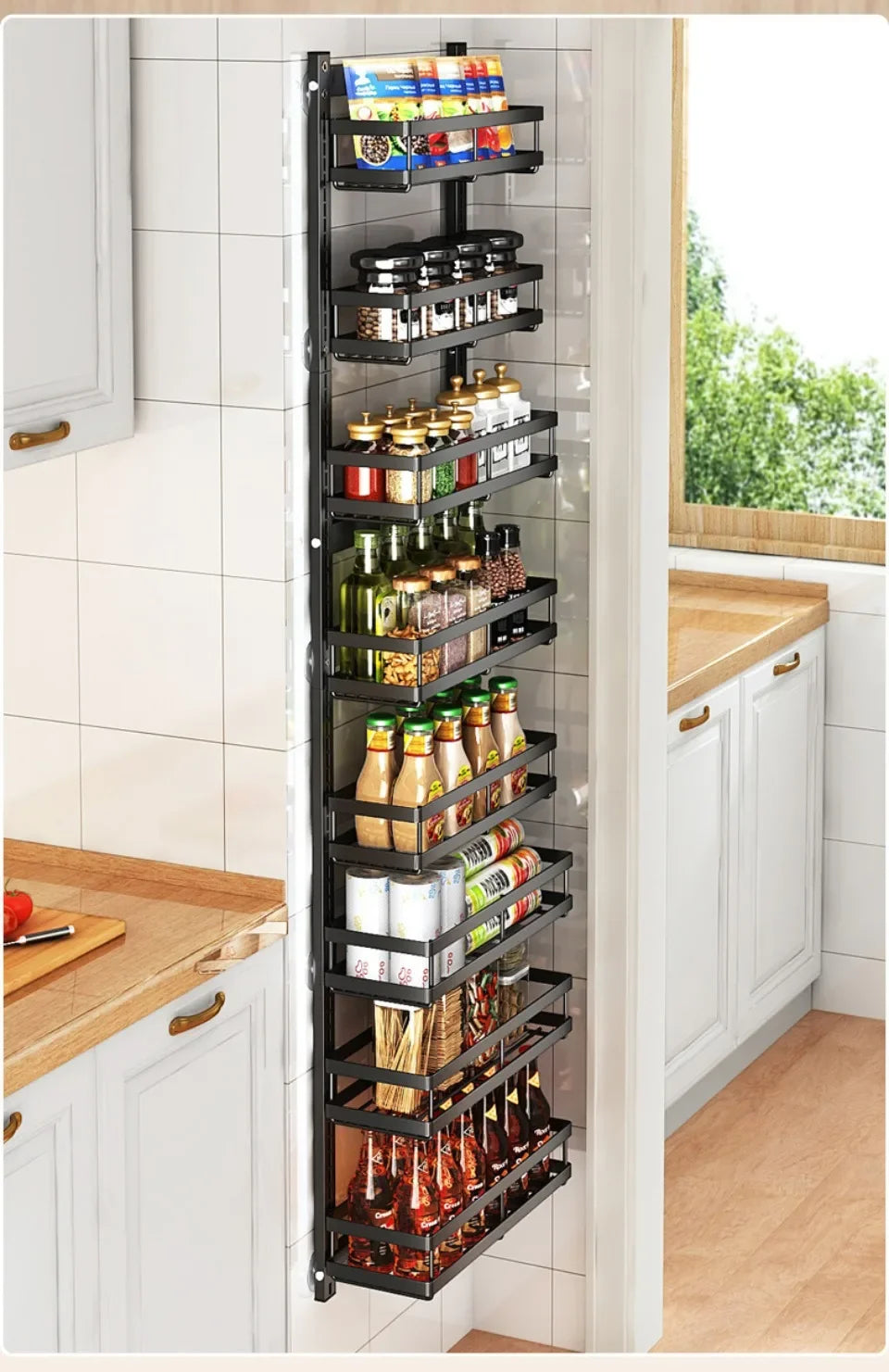 Tier Pantry Door Organization Hanging Basket Wall Spice Rack Over Door Pantry Organizer Kitchen Organizers And Storage Pantry