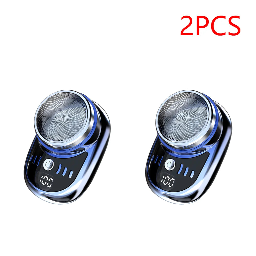 1/2PCS Mini Electric Travel Shaver For Men Pocket Size USB Charging Portable Painless Cordless Trimmer Knive Face Beard Razor  ﻿