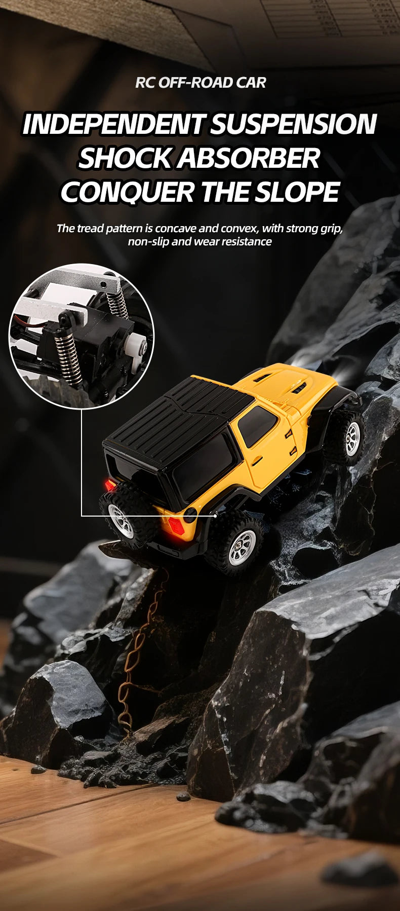 1/36 RC Crawler Car 4WD Mini Radio Control Off-road Vehicles Light System RC Car Remote Control RTR Hobby Model Gift