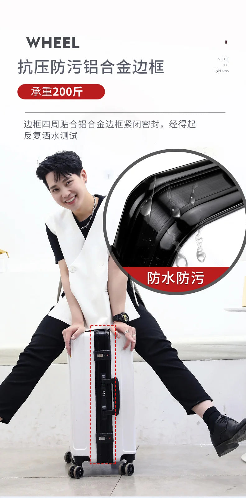 Fashion rolling luggage aluminum frame USB charging trolley suitcase 20/24/26/28 inch students password travel luggage