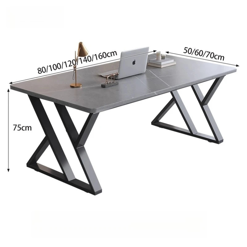 Modern rock board computer desk minimalist design elegant interior gaming desk Mid century luxury mesa para computador furniture