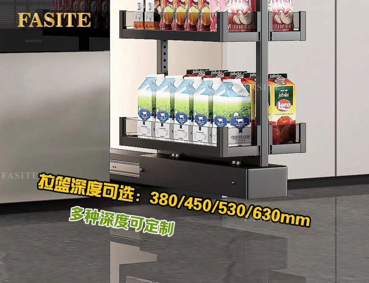 Tall Cabinet Big Monster Storage Kitchen Cabinet Slide Rail Snack Drawer