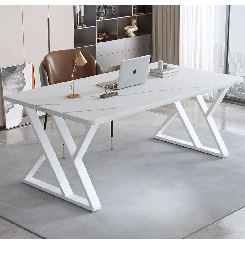 Modern rock board computer desk minimalist design elegant interior gaming desk Mid century luxury mesa para computador furniture