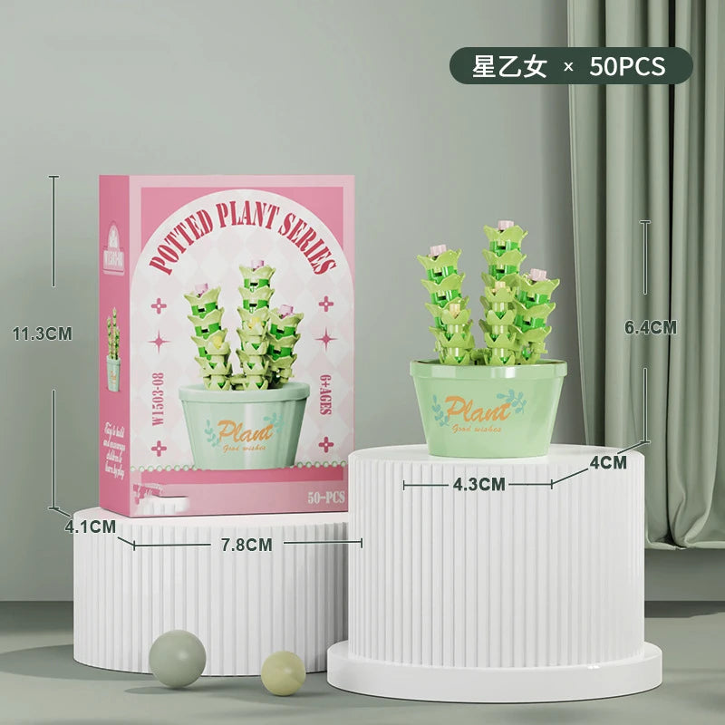 Bouquet Flower Mini Diy Building Block Toys for Children Bricks Blocks for Adults Constructor Micro Bricks Construction Set Gift