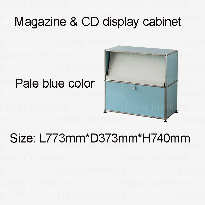 Modular Module Furniture Magazine CD Display Customized Metal Stainless Steel Cabinet  Storage  Sideboard Shelf DIY Living Room