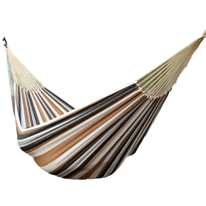 Canvas Single Hammock Outdoor Camping Indoor Children's Swing Thickened Striped Hammock