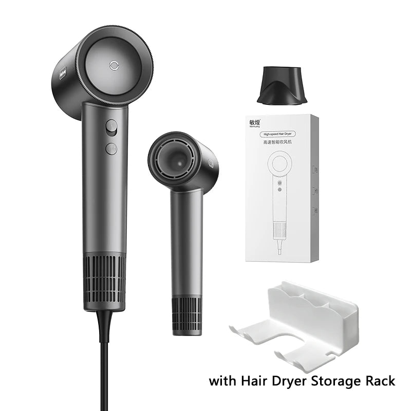 High-Speed Electric Hair Dryer Machine1600W Adjustable Temperature Professional Low Noise Fast Drying Anion Hair Care Blow Dryer