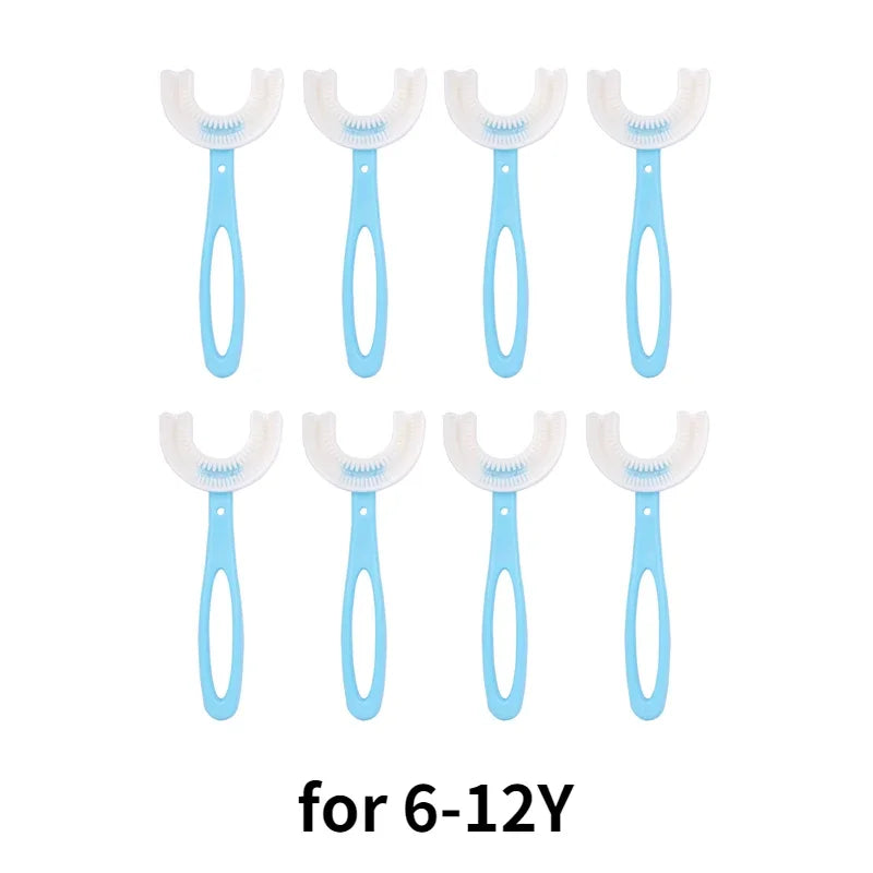 Baby Toothbrush Children 360 Degree U-shaped Child Toothbrush Kids Teeth Oral Care Soft Silicone Baby Brush Teethers Cleaning