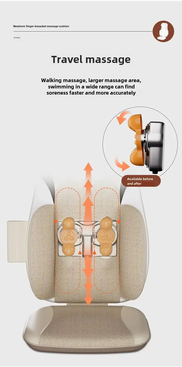 Dual-use Waist Walking Buttocks Cushion Vibrator Cushion for Back, Multifunctional Full Body Massage Mat, Neck and Back Massager