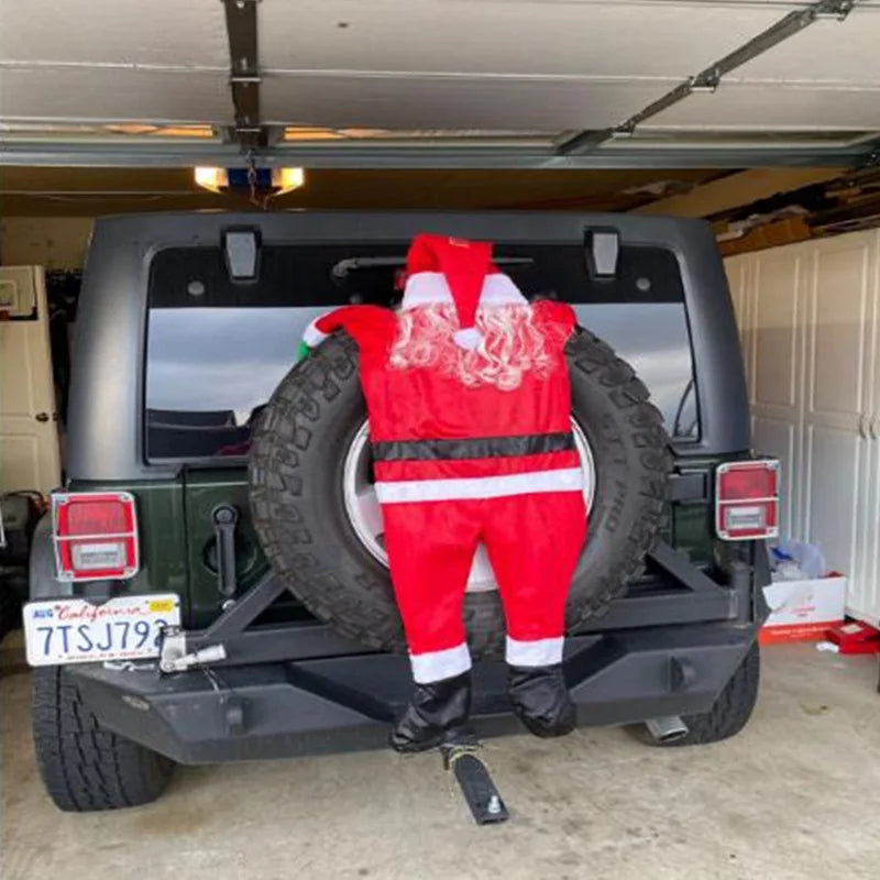 1.7M Shining Santa Claus Wall Climbing Christmas Velvet Santa Claus Hanging Window Hanger Decor WallDoor Xmas Outdoor Chimney De