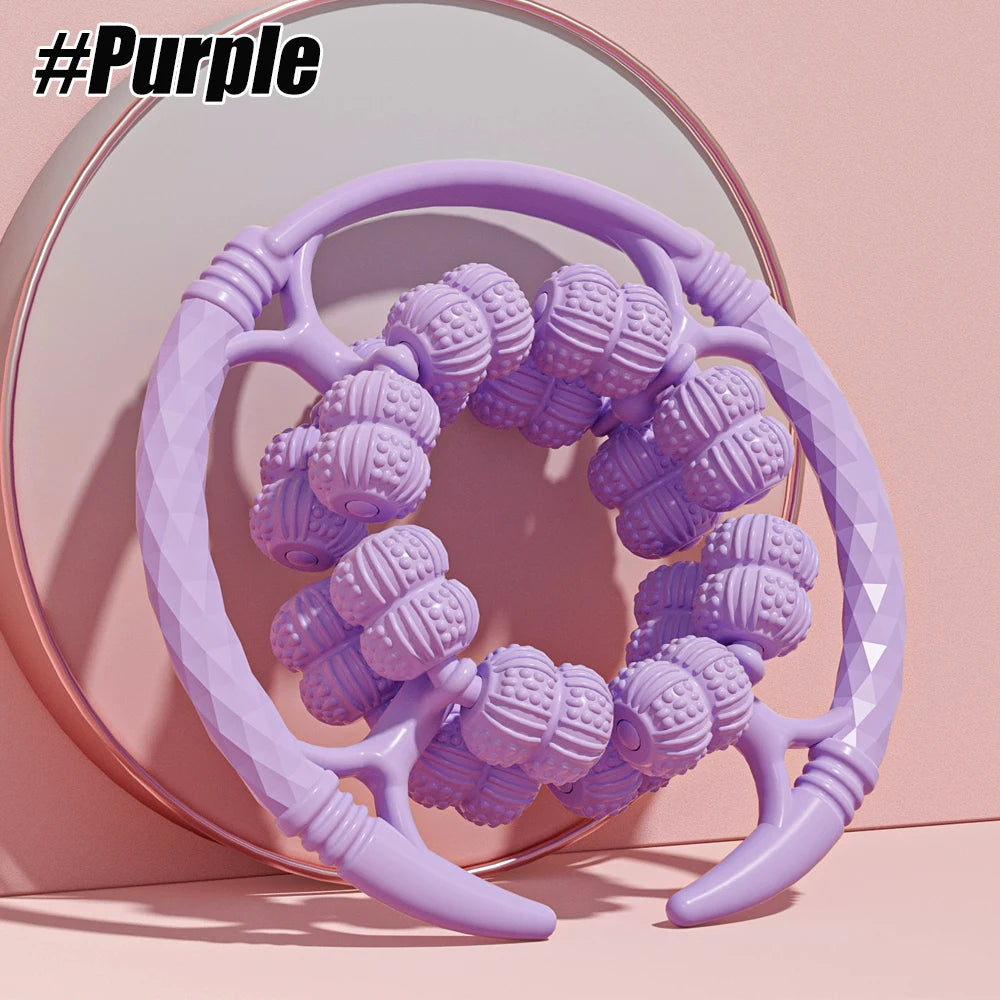 1pcs  32-Wheel Cellulite Manual Roller Leg Massage Relax Muscle Clamps Circular Leg Massage Tool