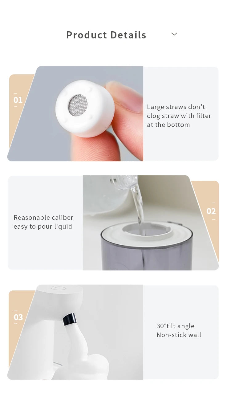 New Wall Mounted Automatic Soap Dispenser Foam Smart Hand Washing Machine 400ml Liquid Rechargeable Bathroom Induction Sensor