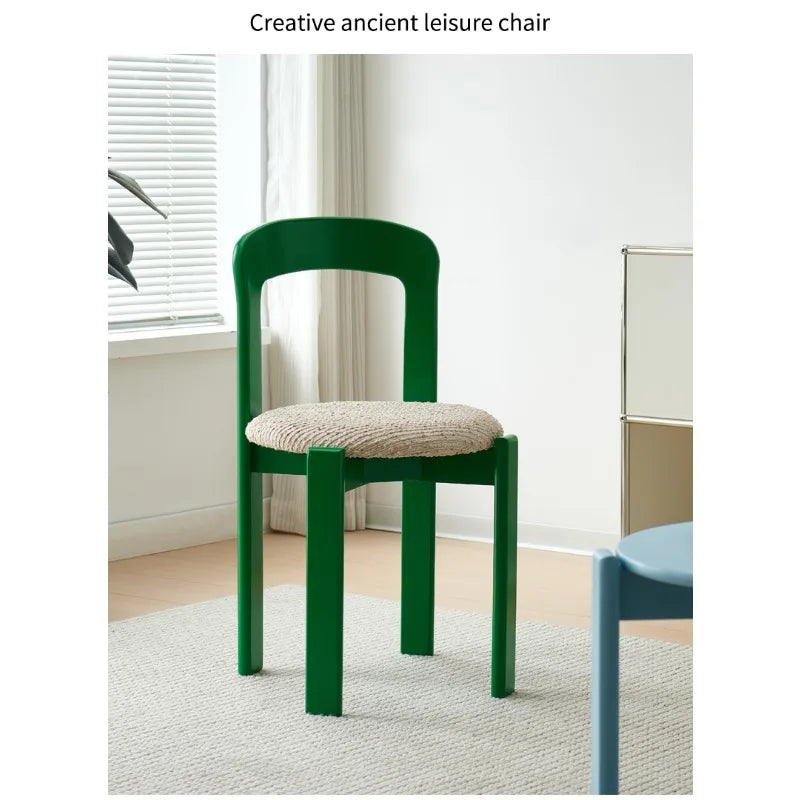 Scandinavian Solid Wood Rey Dining Chairs Steam Bent Technology Ergonomic Bruno Rey Chair Kitchen Furniture Restaurant Chair