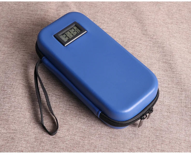 Insulin Cooler Travel Case TSA Approved Portable Medication Organizer with Thermometer and Ice Pack Insulated Diabetic Cooler