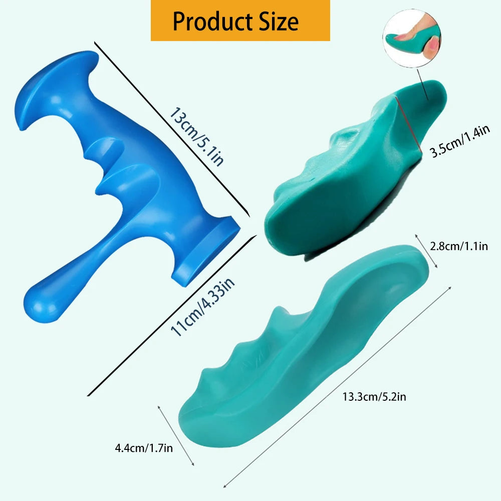 T-shaped Massager Thumb Finger Pressure Press Trigger Point Manual Deep Physiotherapy Massage Tools Full Body Muscle Relax Stick