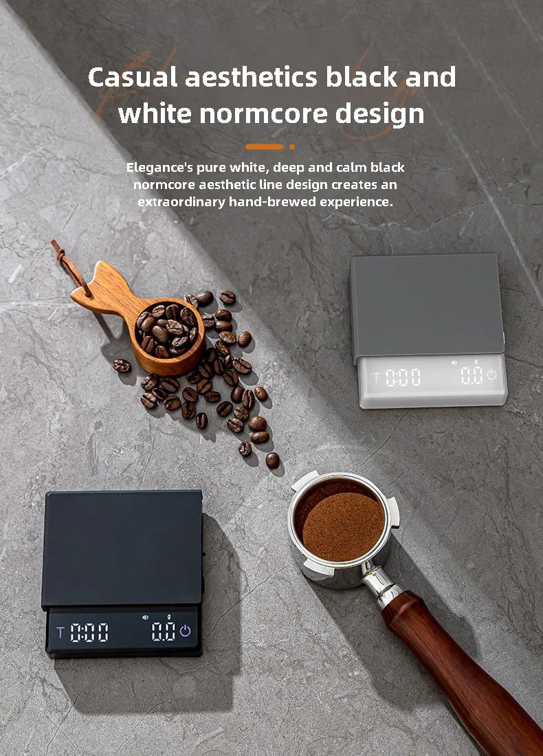 Digital Coffee Scale mini Usb digital Rechargeable coffee scal Espresso Scales kitchen High-Precision weight electronic scale