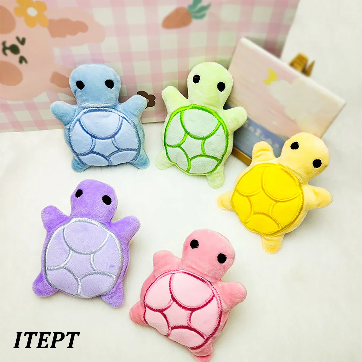 Dog Toy Mini Turtle Plush Chew Toy for Puppies Teething Relief Interactive Bite Resistant Dog Toy Dental Health Safe Fun Play