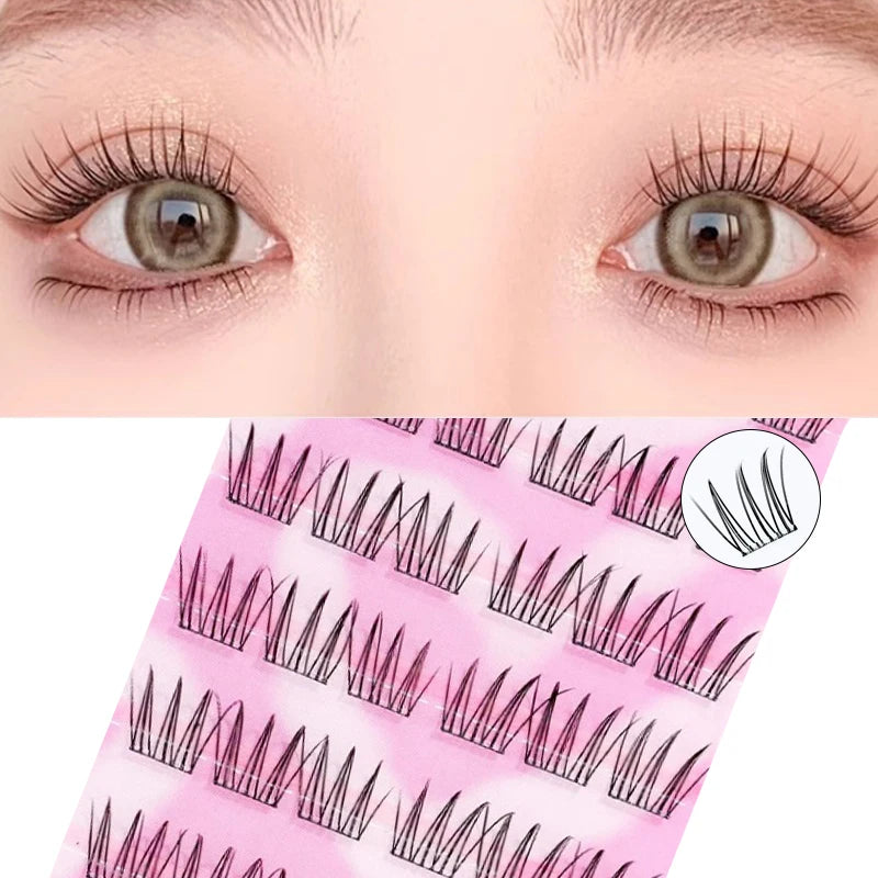 Natural Look Self Adhesive Eyelashes Clusters No Glue Needed Individual Lashes Reusable Soft Lash Extensions For Beginners Easy