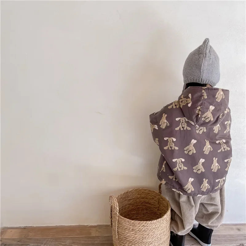 Children From 1 To 7 Years Outerwear Cartoon Kids Thick Padded Coat With Hood Korean Baby Clothing Girl Boy Jacket Warm Winter