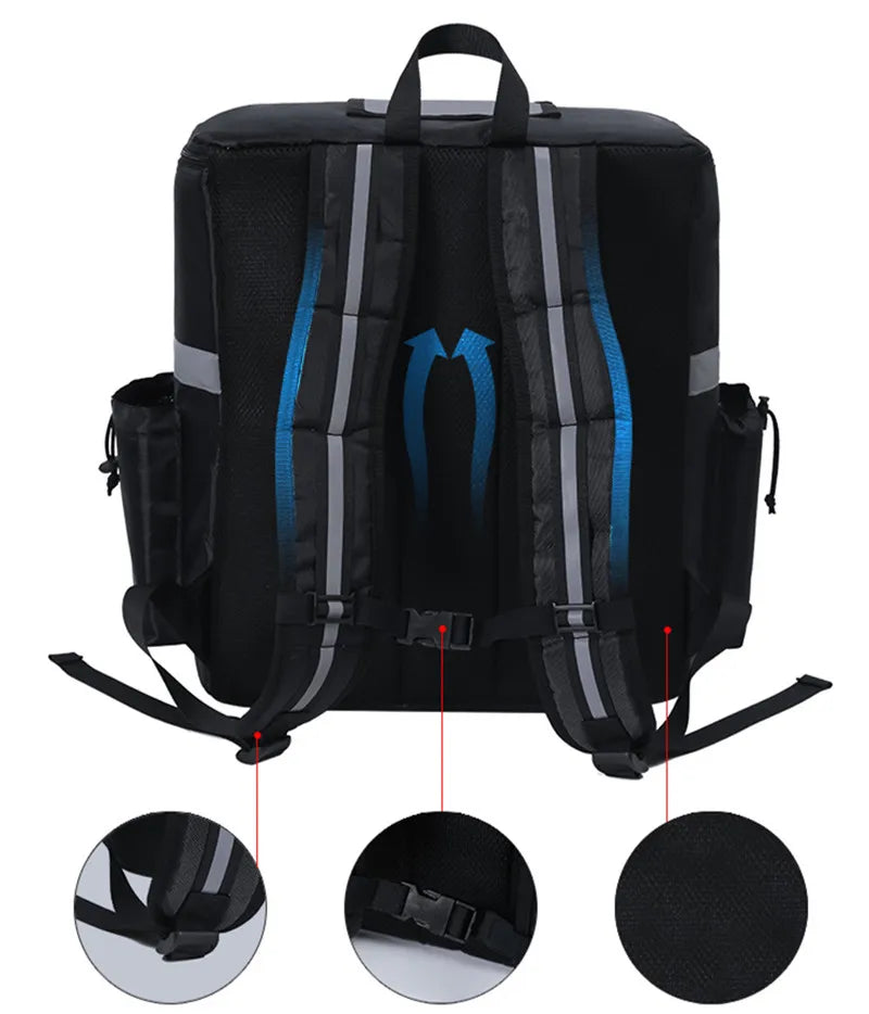 35L Extra Large Thermal Food Bag Cooler Bag Refrigerator Box Fresh Keeping Food Delivery Backpack Insulated Cool Bag