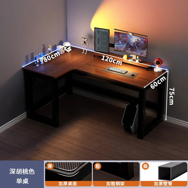 Creative Corner Computer Desks European Office Furniture Double Table Internet Cafe Gaming Desk Home Bedroom Wooden Study Table