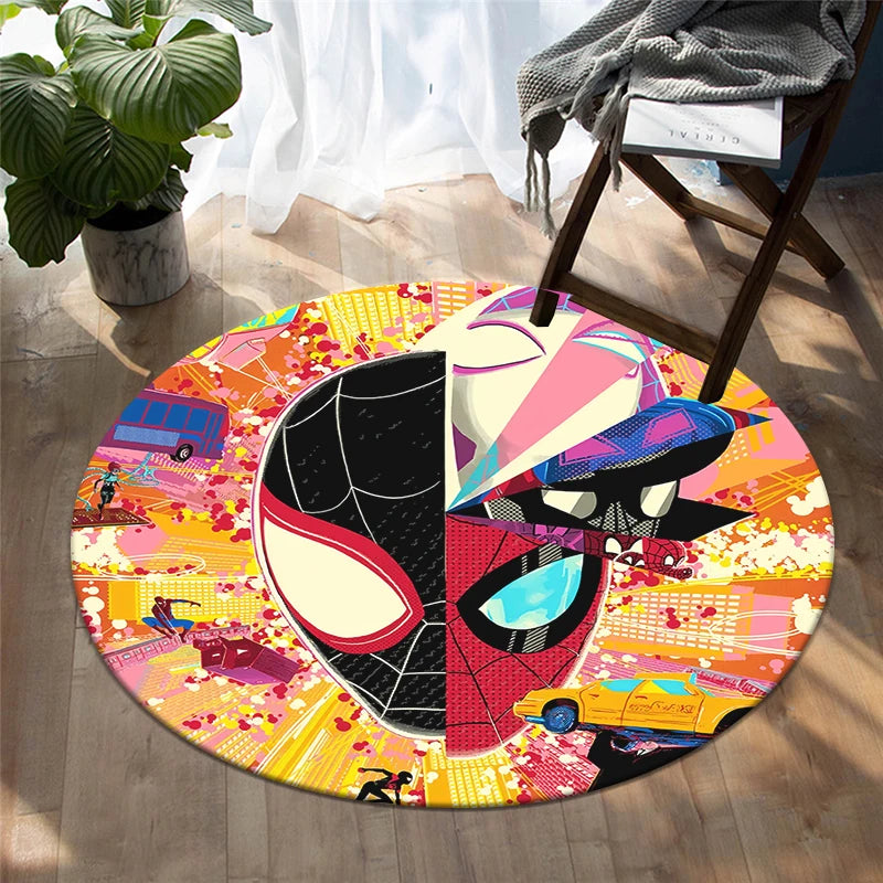 Spider Man,handsome,HD Printed Round Carpet.Bedroom,office,Balcony,Entry Door,Sofa,bed,Chair Non-slip Mat.Gift,Picnic,Camp,Rug