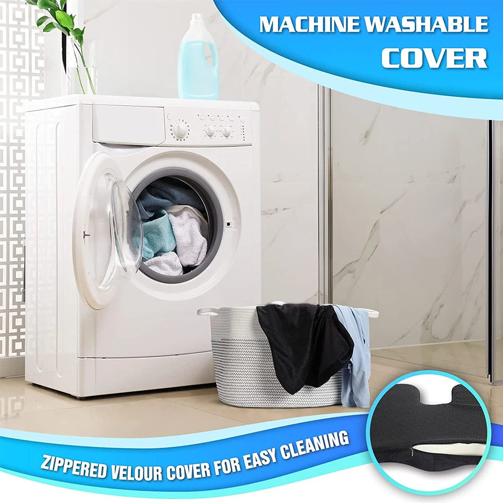 1PCS Seat Cushion Pillow for Office Chair - Memory Foam Firm Pad - Sciatica,Lower Back Pain -Contoured Posture Corrector for Car