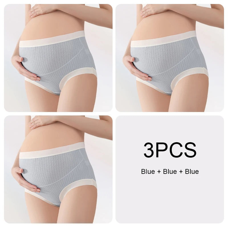 3PCS High Waist Breathable Comfort Briefs Soft Maternity Dresses for Pregnant Women Push Up Panties Pregnant Woman Clothes Pants