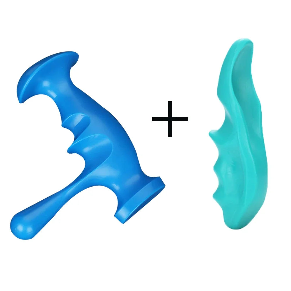 T-shaped Massager Thumb Finger Pressure Press Trigger Point Manual Deep Physiotherapy Massage Tools Full Body Muscle Relax Stick