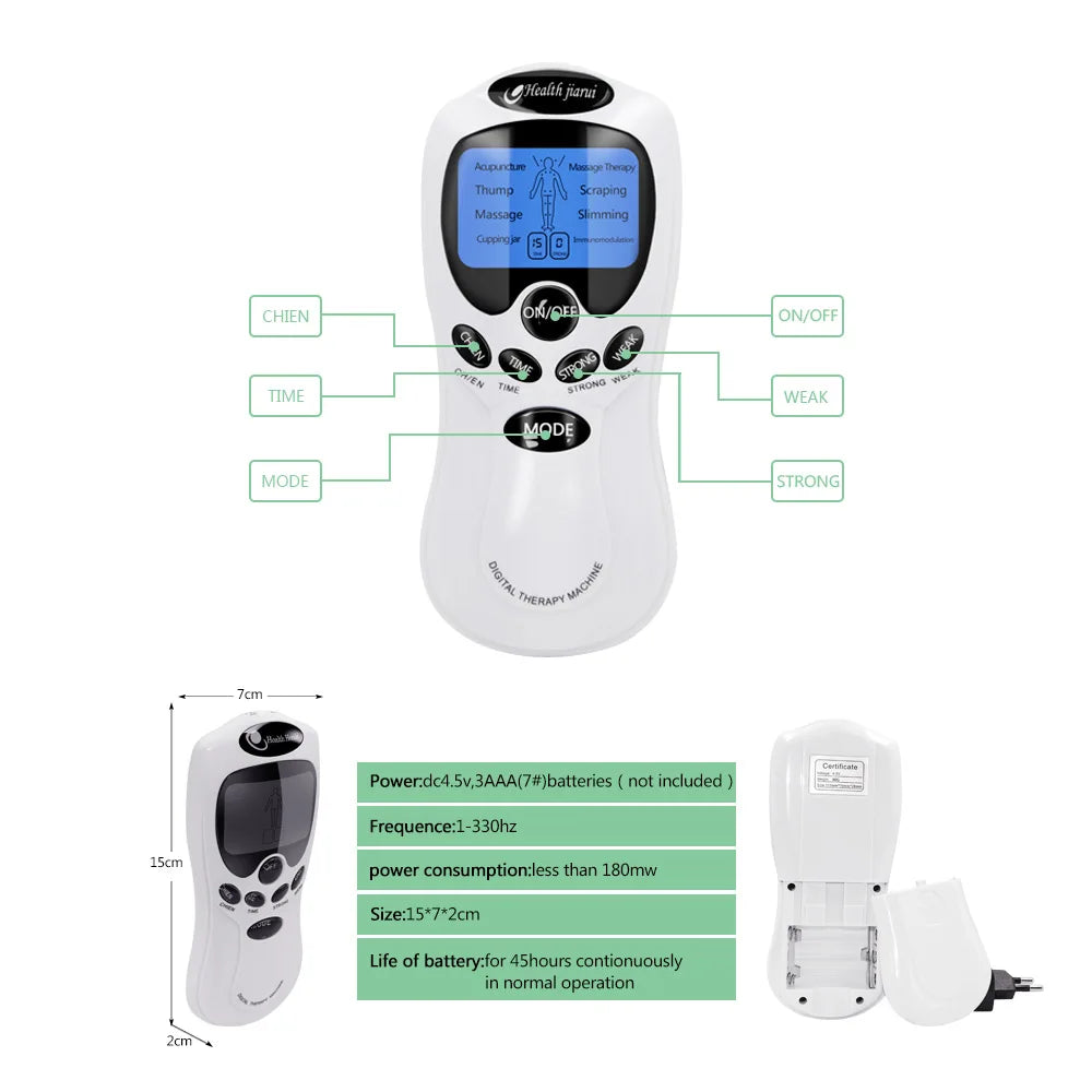 EMS Tens Machine Physiotherapy Electric Tens Unit Relaxation Belly Body Massager Health Care Muscle Stimulator Electrostimulator
