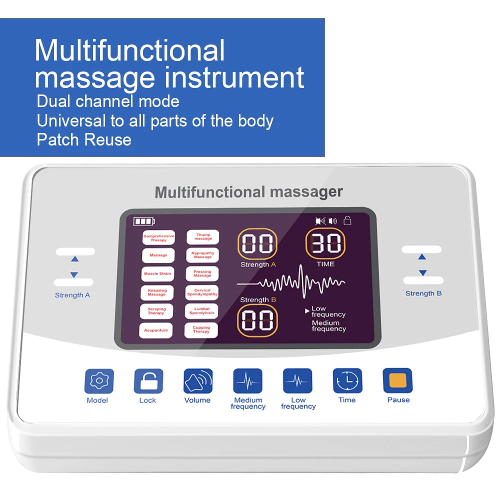 EMS Electric Muscle Stimulator Tens Unit Electrostimulator Pulse Physiotherapy Massager Rechargeable Health Care Relax Device
