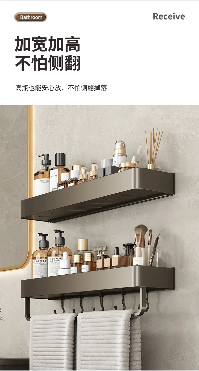 Bathroom Shower Shelf Shower Caddy Wall Floating Shelf Bathroom Toilet Shelf Kitchen Cabinet Storage Shelves Rack Organizers
