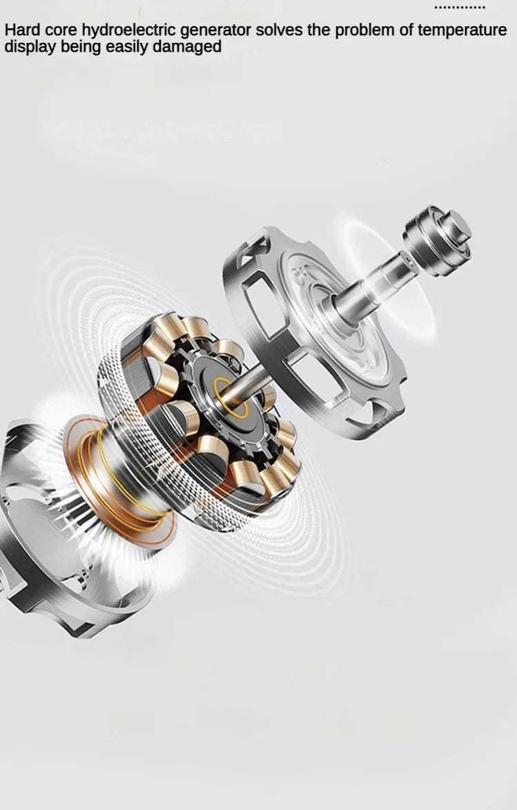 Grey shower Set Four-Function Smart Digital Display  Shower System Rainfall Pressurized Wall-mounted Piano Key Shower Faucet Set