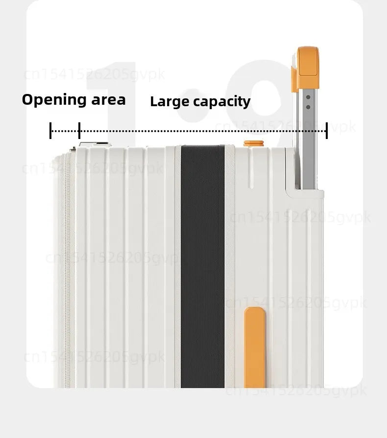 Front Opening Multi-Functional Suitcase Business Wide Trolley Luggage ABS+PC Large-capacity Password Box Travel Trolley Case