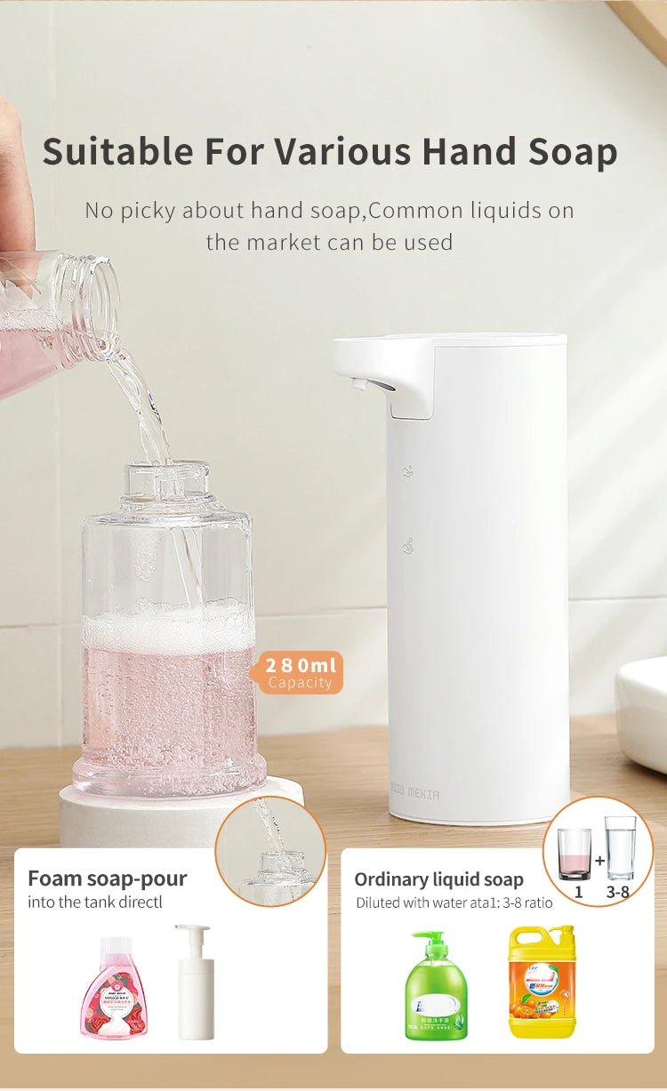 Stainless Automatic Soap Dispensers Rechargeable Touchless Sensor Smart Washing Hand Machine Liquid Hand Sanitizer Pump Foaming