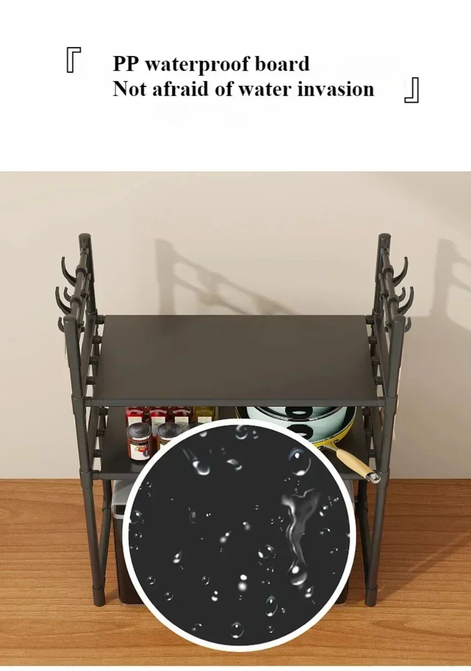 Multi Layer Kitchen Storage Rack Microwave Oven Rack Simple Vertical Storage Rack Kitchen Accessories Countertop Seasoning Rack