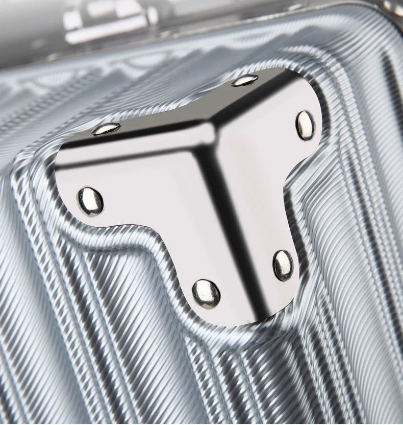 Trolley Luggage Aluminum Frame Rolling Luggage Case 20 24 26 28 inch Travel Suitcase on Wheels Combination Lock Carry on Luggage