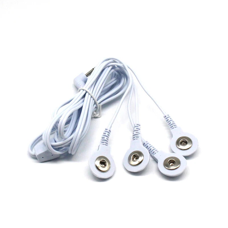 2 Way+4-Way Machine Massager Button Cable Electrode  Electrode PadsStandard Connection Massage  for  TENS Unit Lead Wires Cables