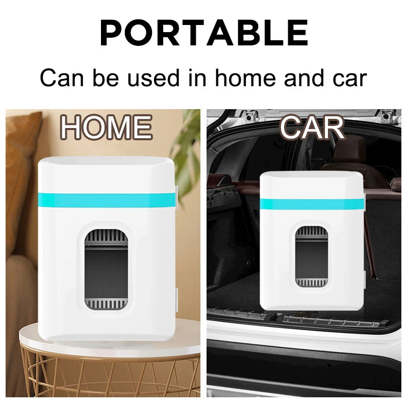 10L Car Refrigerator Mini heating Cooling small refrigerator car home dual-use small dormitory home car dual-use refrigerator