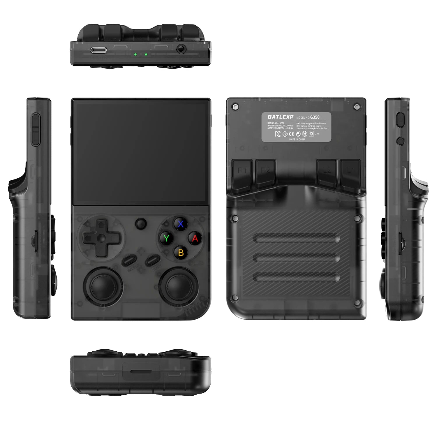 BATLEXP G350 Retro Handheld Game Console Linux 64-bit System 3.5" IPS Screen RK3326 Portable Pocket Video Player 64GB 4000 Games