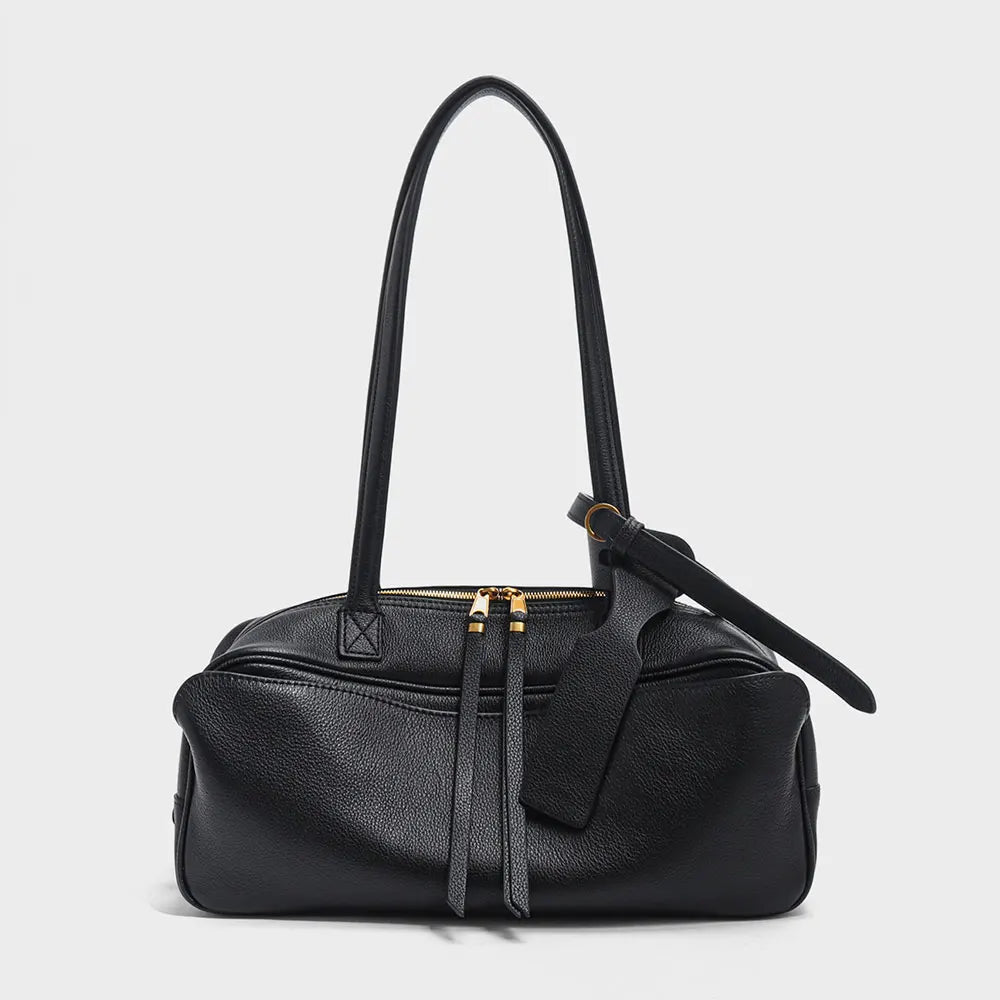 New Women's Bag Genuine Leather Luxury Designer Women Shoulder Bag Soft Cowhide Handbags Fashion High Quality Baguette Bags